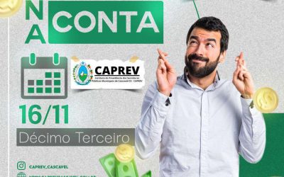 Atenção, servidor aposentado e pensionista! Informamos que o salário referente ao 13º já está disponível em sua conta.