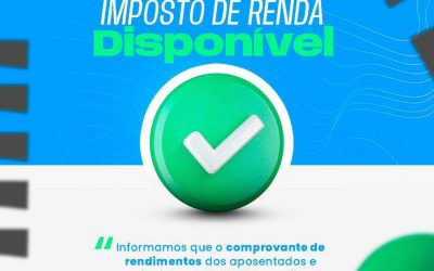 A declaração de imposto de renda já está disponível para retirada.